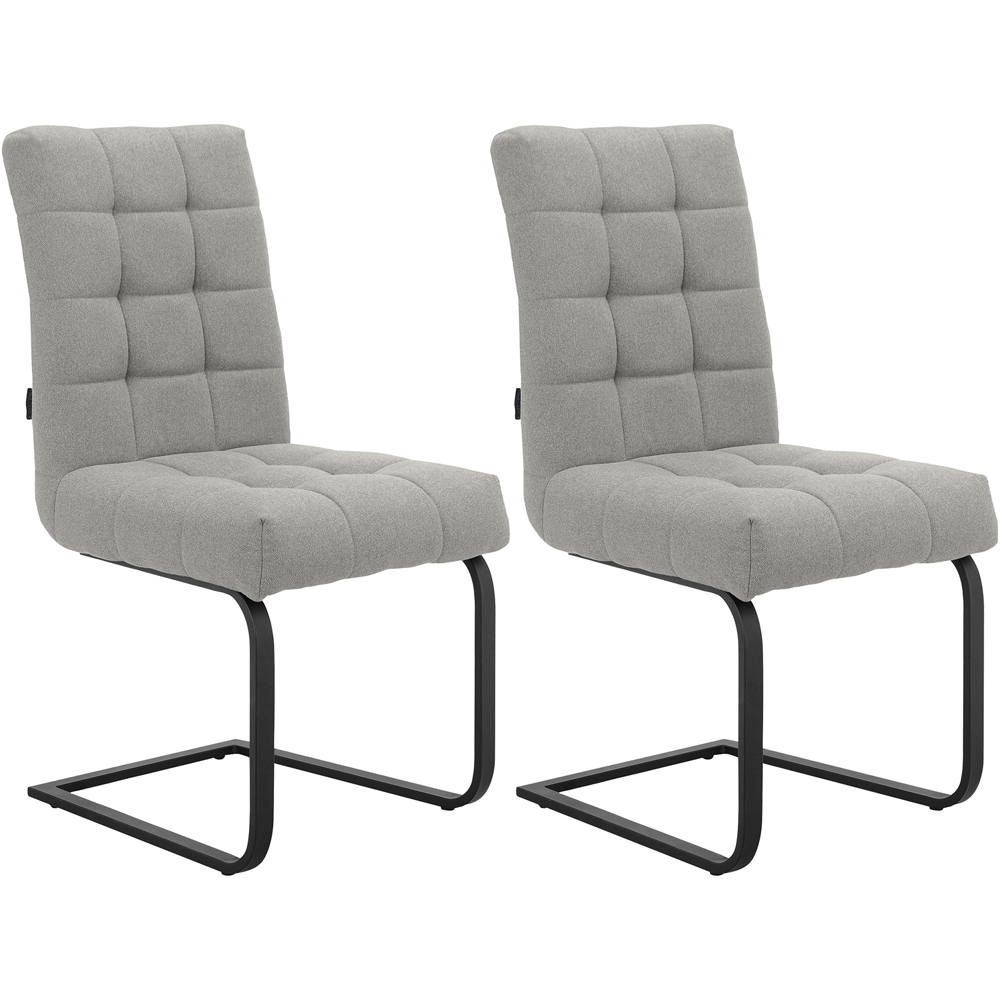 Dorel Terza Set of 2 Grey Fabric Dining Chair Image 2