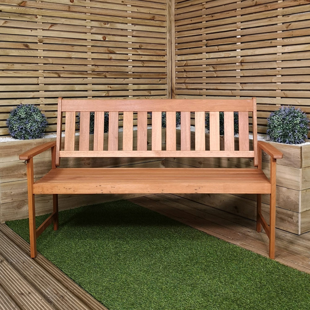Samuel Alexander Cartmel 3 Seater Wooden Garden Patio Bench Image 7