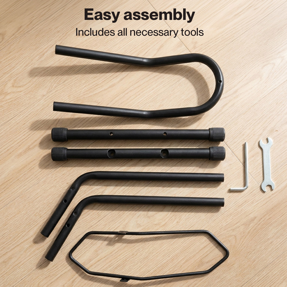 Monvelo Black Carbon Steel Adjustable Indoor Floor Bike Rack Image 7
