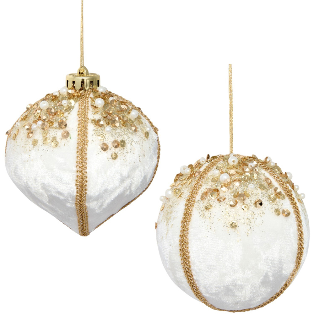 Velvet Embellished Bauble Image 3
