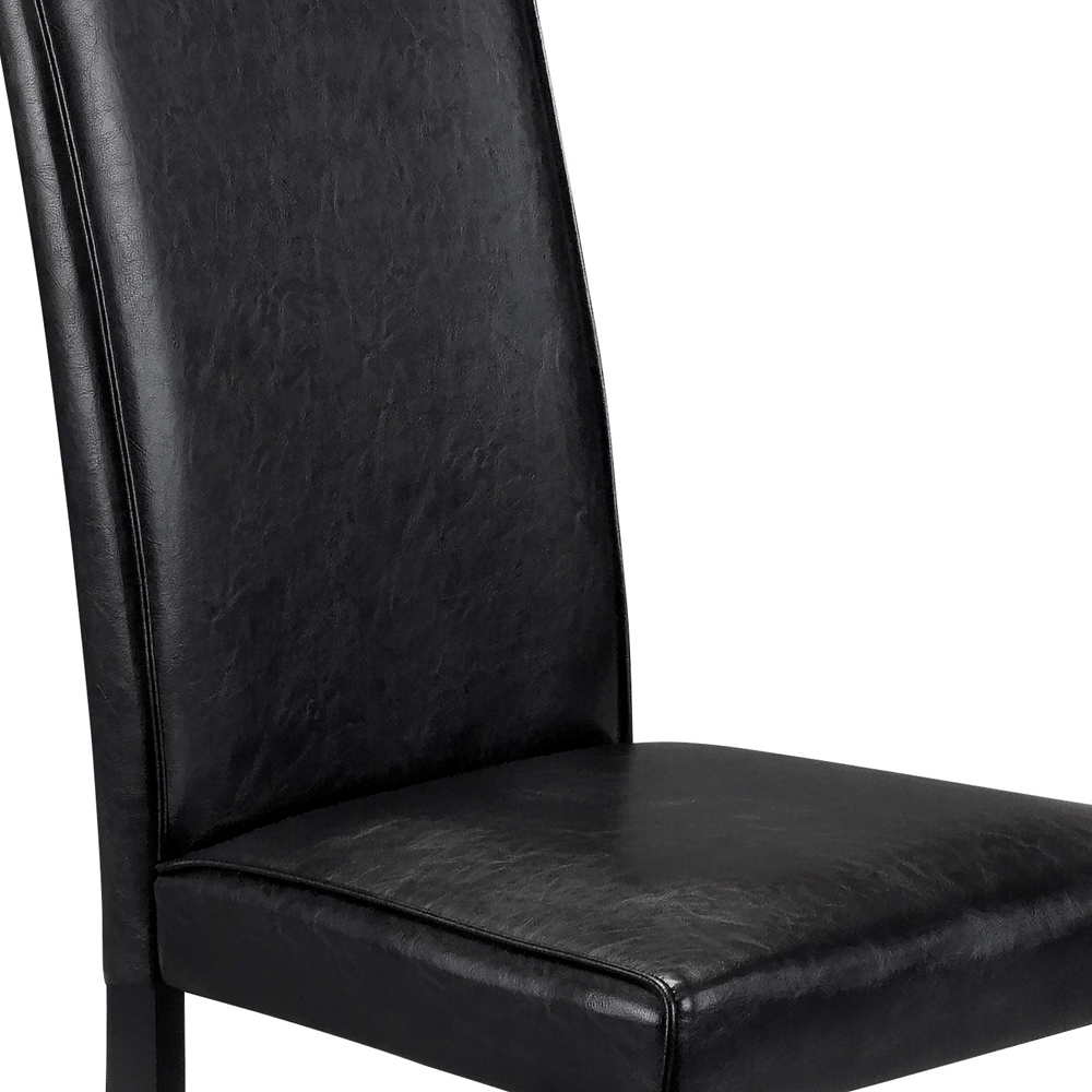 Julian Bowen Hudson Set of 2 Black Dining Chair Image 4