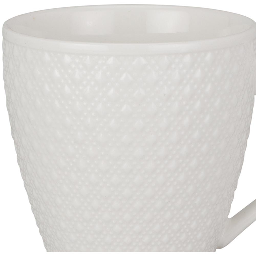 The Old Pottery Company White Embossed Mug Image 2