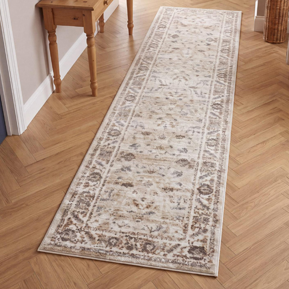 Arthouse Muse Traditional Floral Natural Runner 60 x 230cm Image 1