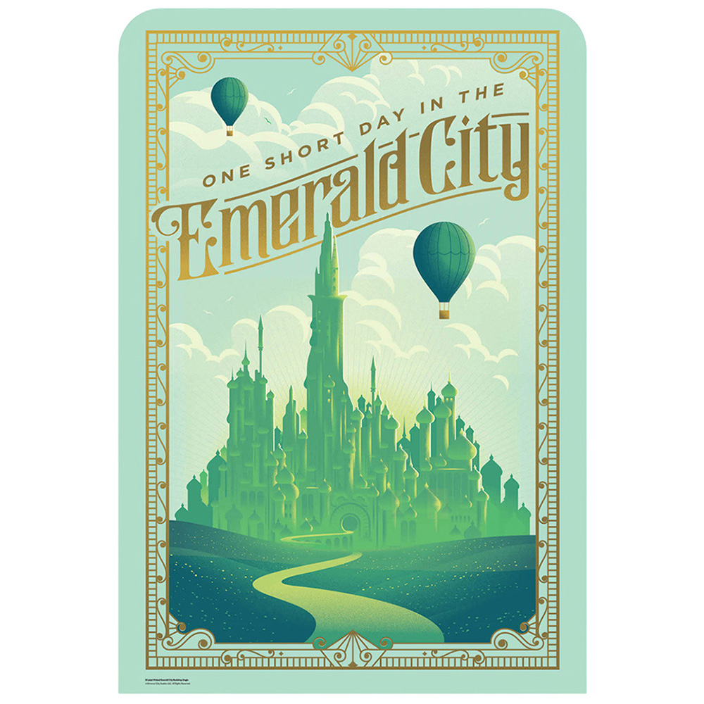 Star Cutouts Single Wicked Emerald City Backdrop Cardboard Cutout 133 x 91cm Image 1