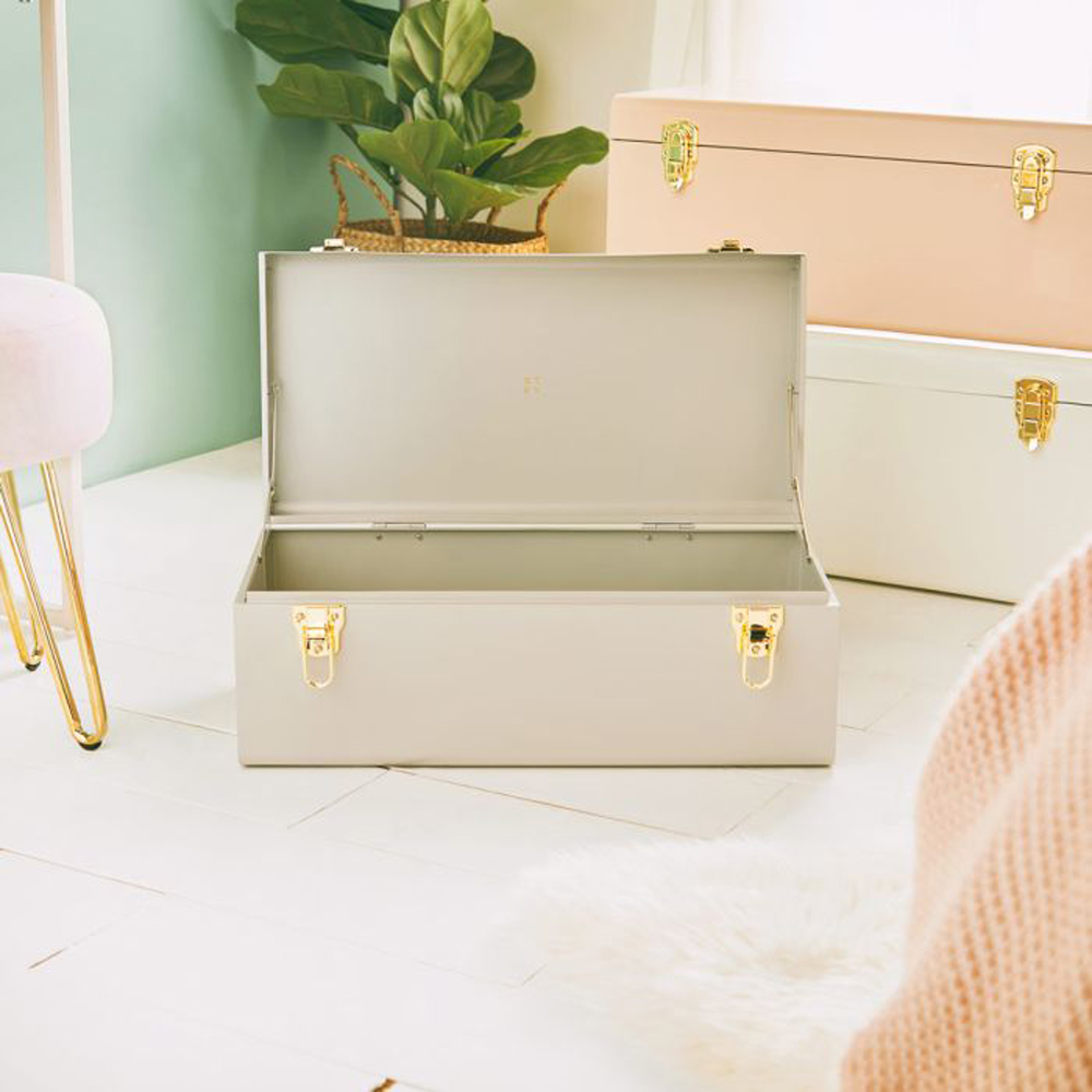 VonHaus Metal Storage Trunk Set of 3 Image 5