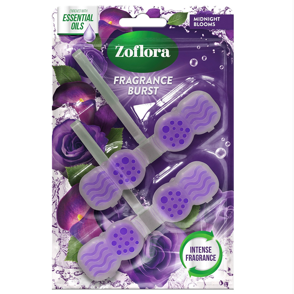 Zoflora Fragrance Burst Midnight Blooms Rim Block 48g 2 Pack Image 1