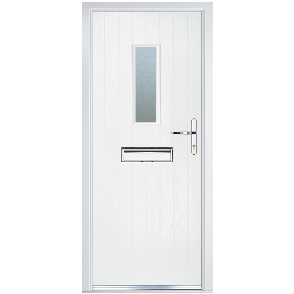 Crystal GRP Composite Cottage Long Glass White Left Hand Obscure Glass 920x2055mm Image 1