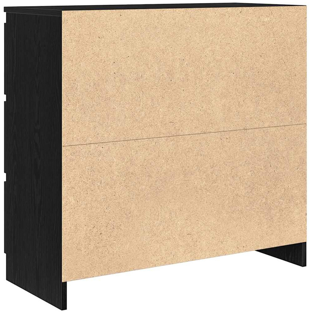 vidaXL 3 Drawer Black Oak Sideboard Image 7
