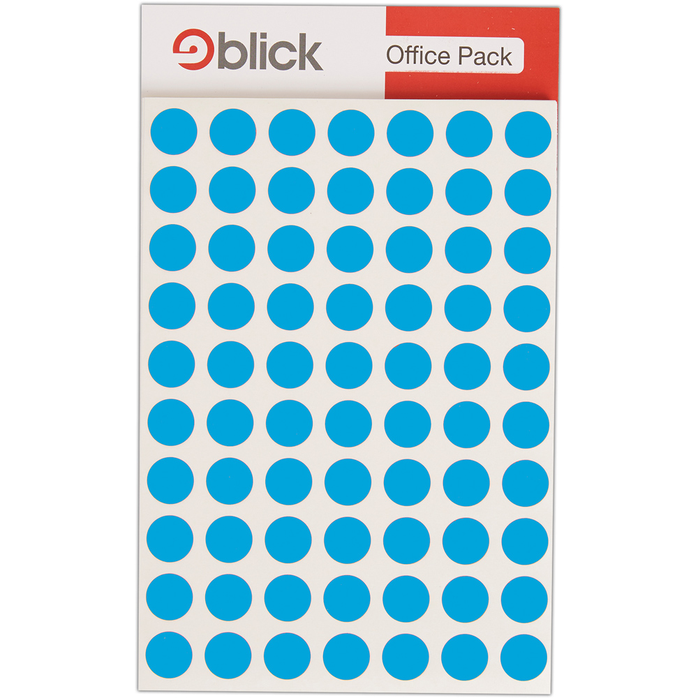 Blick Blue Round Self Adhesive Office Label 13mm 2240 Pack Image 1