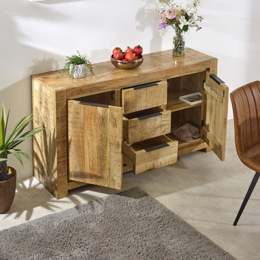 Brooklyn Surrey 2 Door 3 Drawer Solid Wood Large Sideboard Image 7