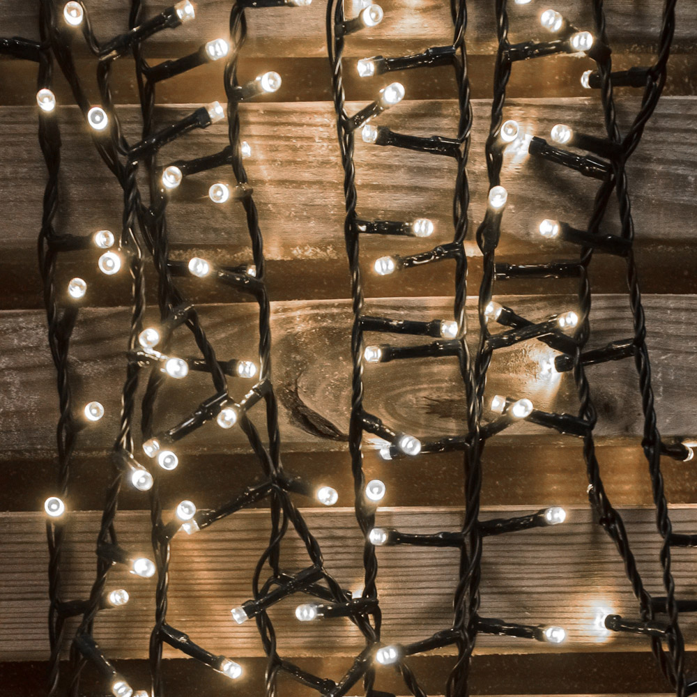 The Christmas Centre 720 Bright White LED Multifunction Green Cable String Light 64m Image 5