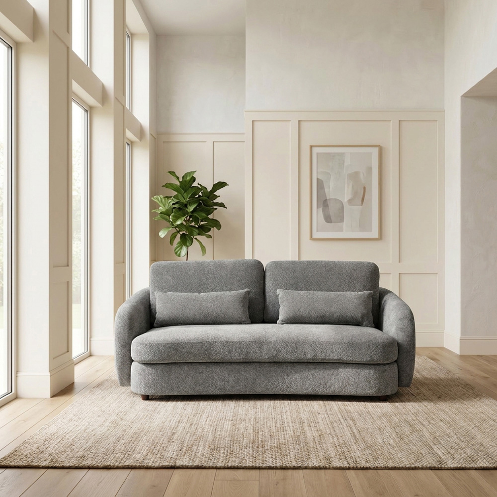 3 Seater Grey Mabel Sofa Image 3