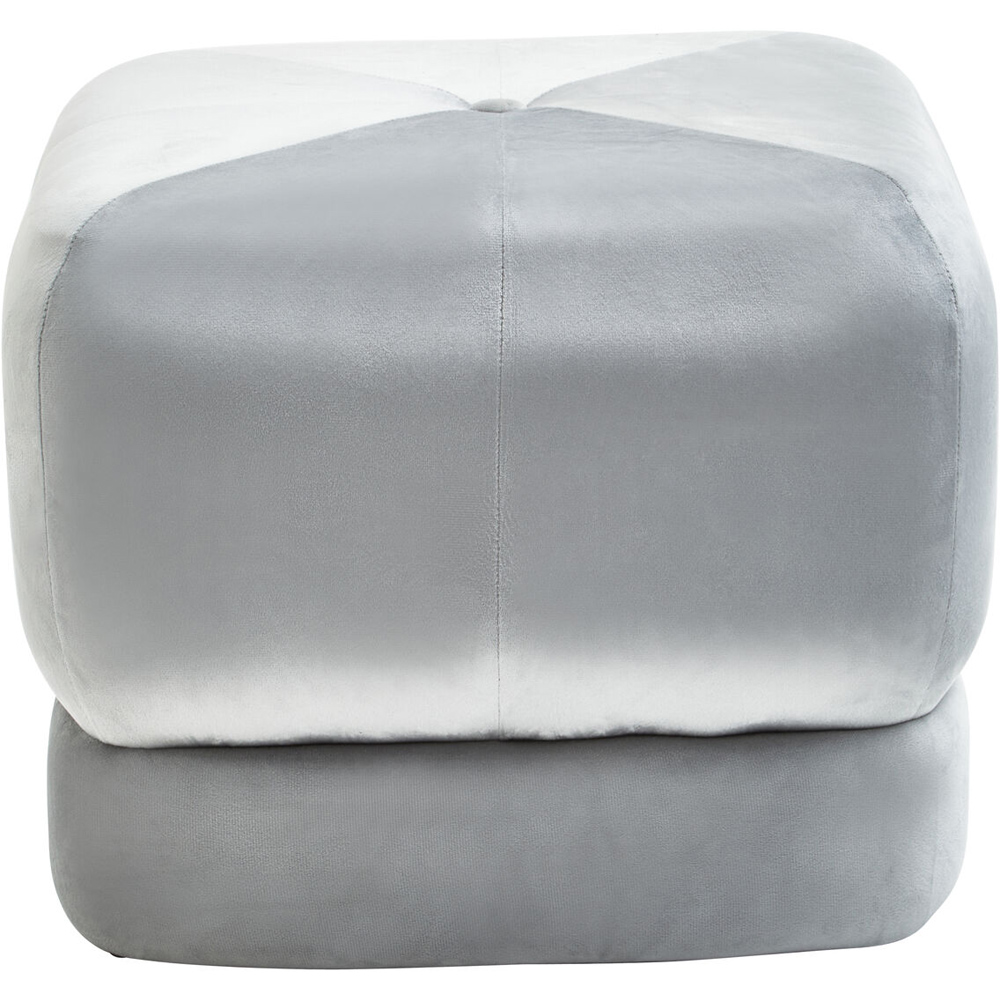 Premier Housewares Kaia Grey Velvet Square Stool Image 2