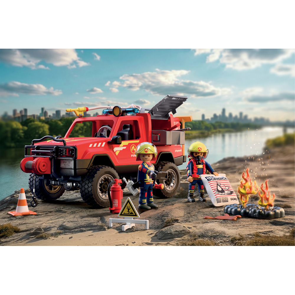 Playmobil Fire Pickup Truck Play Set 79 Piece Image 5