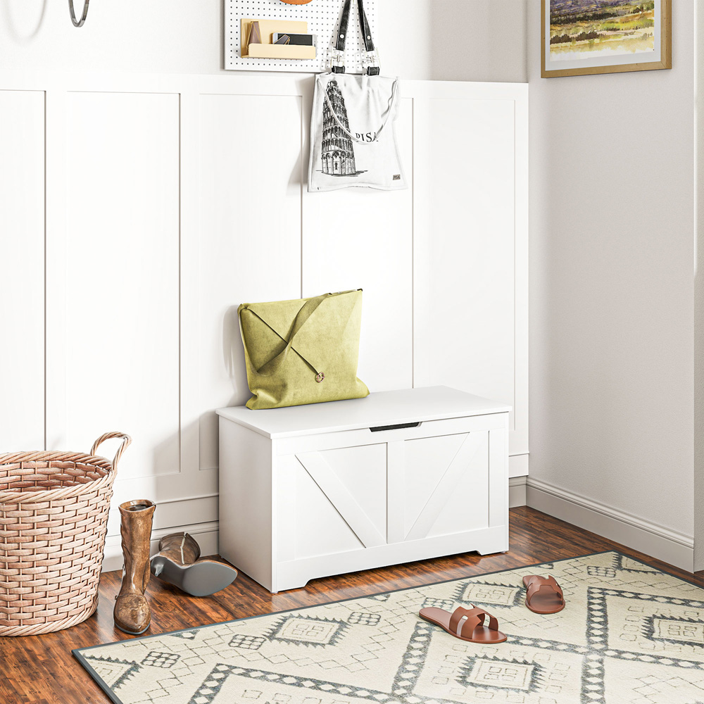 HOMCOM White Storage Trunk 80cm Image 5