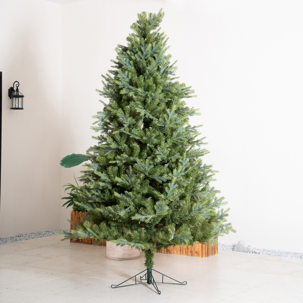 Abrihome Green Artificial Christmas Tree with 1566 Tips and Metal Stand 8ft Image 2