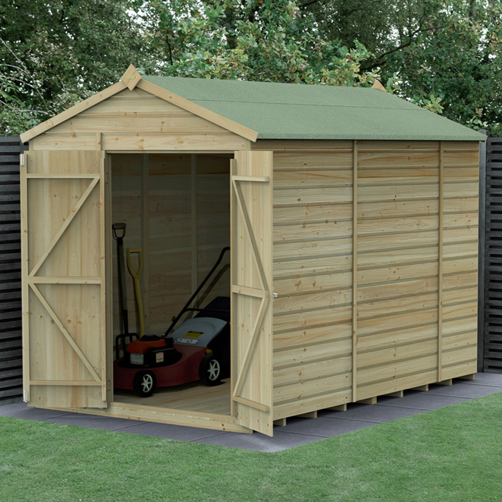 Forest Garden Beckwood 6 x 10ft Double Door Shiplap Apex Shed Image 2