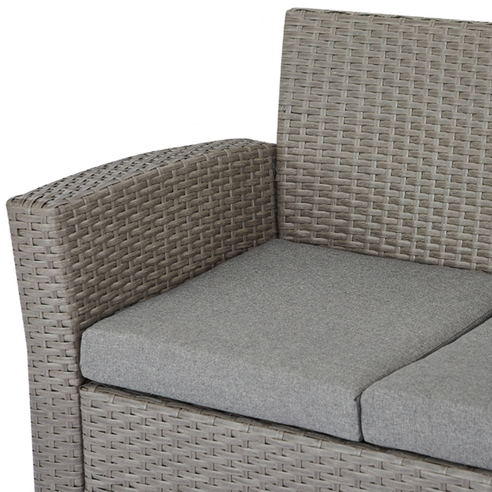 Home Detail Vegas 4 Seater Black and Cream Rattan Sofa Set Image 7