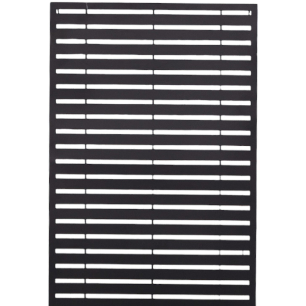 Slatted Planter with Trellis Black Image 4