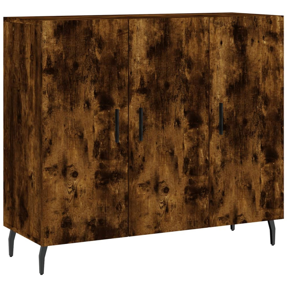 vidaXL 3 Door Smoked Oak Large Sideboard Image 2