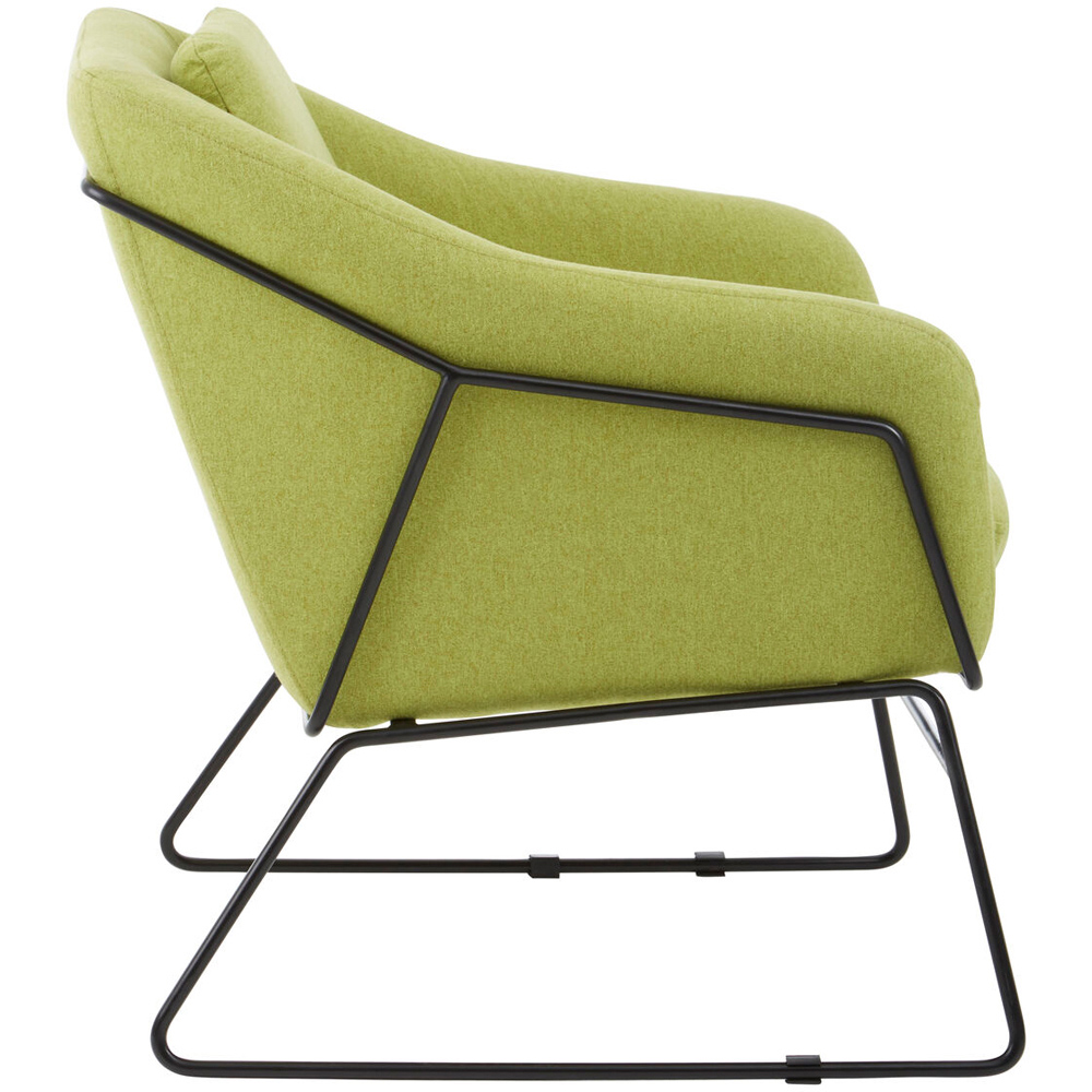 Premier Housewares Stockholm Black and Green Fabric Accent Chair Image 3