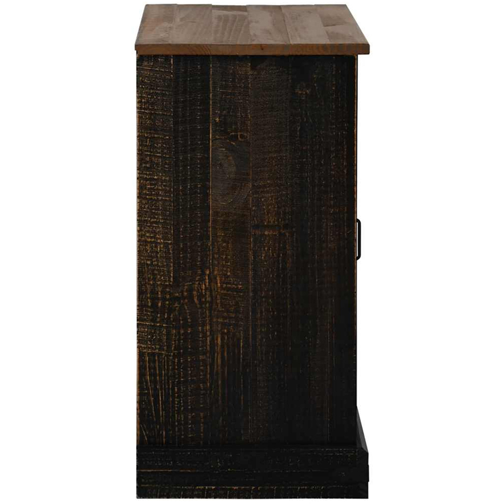 vidaXL Halden Single Door 2 Drawer Single Shelf Black Wooden Sideboard Image 5