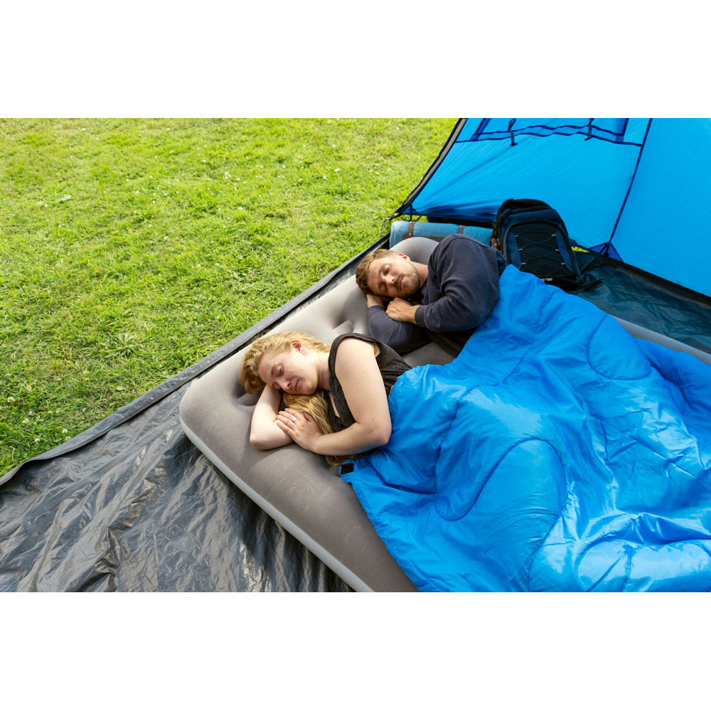 Bestway Double Flocked Inflatable Airbed with Handheld D Cell Battery Pump Image 2