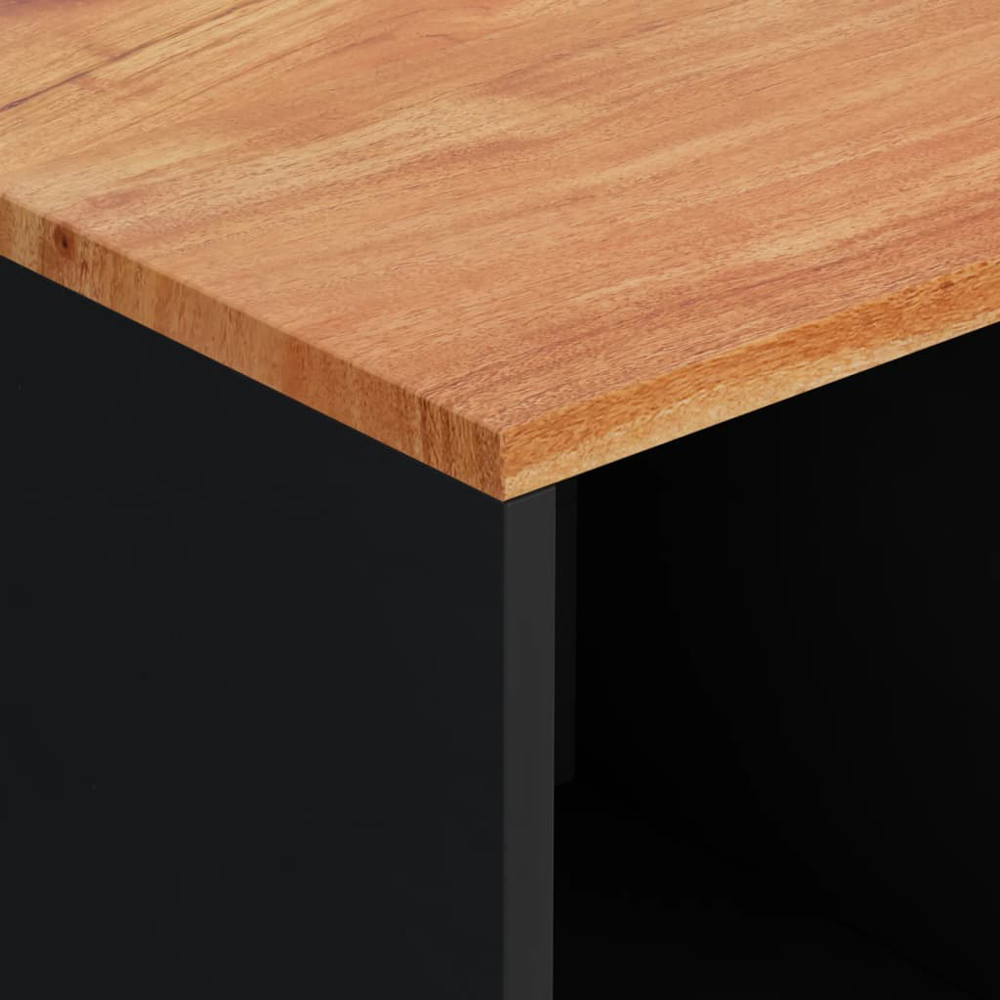 vidaXL 2 Door 2 Shelf Brown Acacia Wood Sideboard Image 8