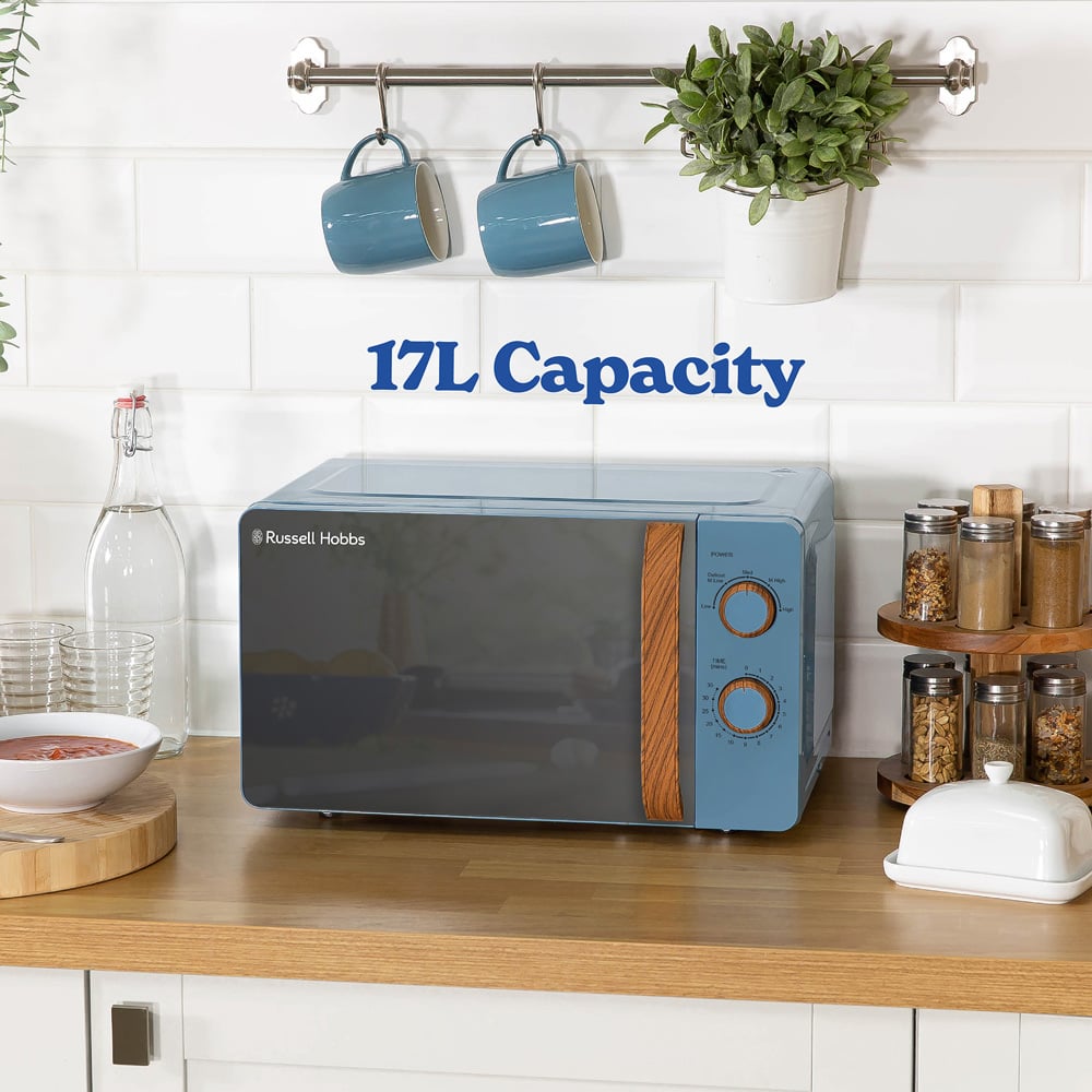 Russell Hobbs RHMM713BL-N Blue 17L Scandi Compact Manual Microwave 700W Image 5
