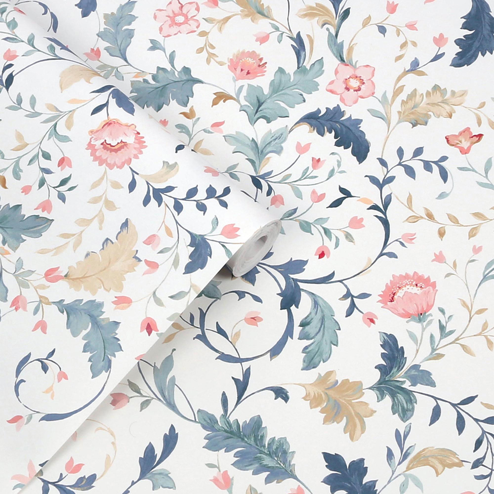 Laura Ashley Litton Dusky Seaspray Wallpaper Image 2