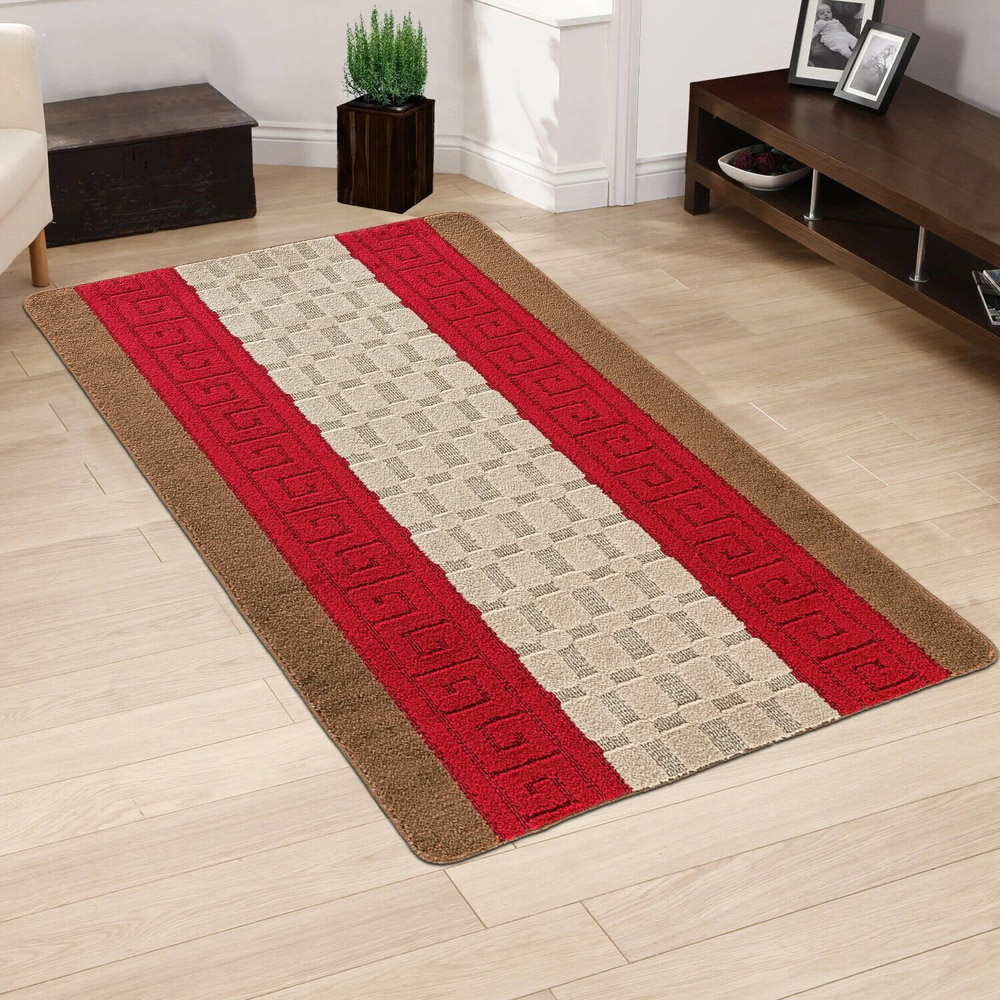 Smart Living Brown and Red Gel Back Non-Slip Door Mat 40 x 60cm Image 2