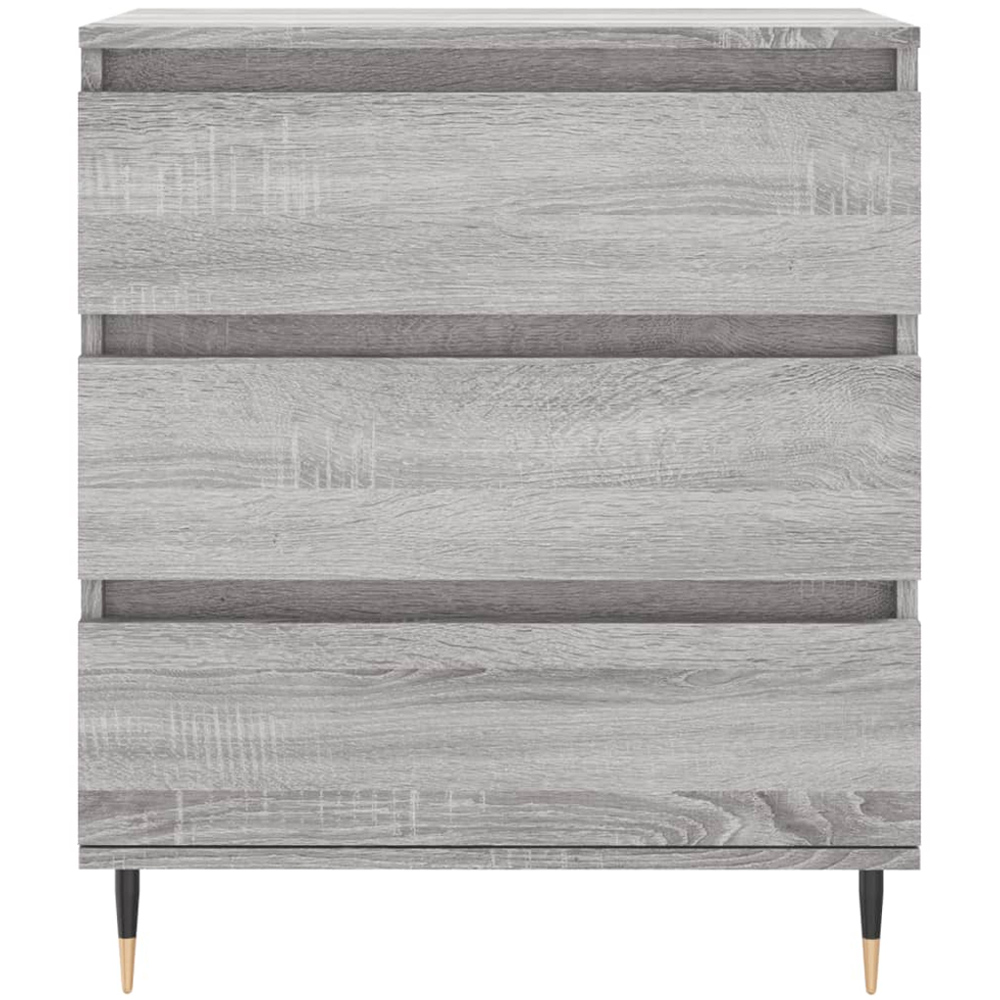 vidaXL 3 Door Grey Sonoma Wooden Sideboard Image 5