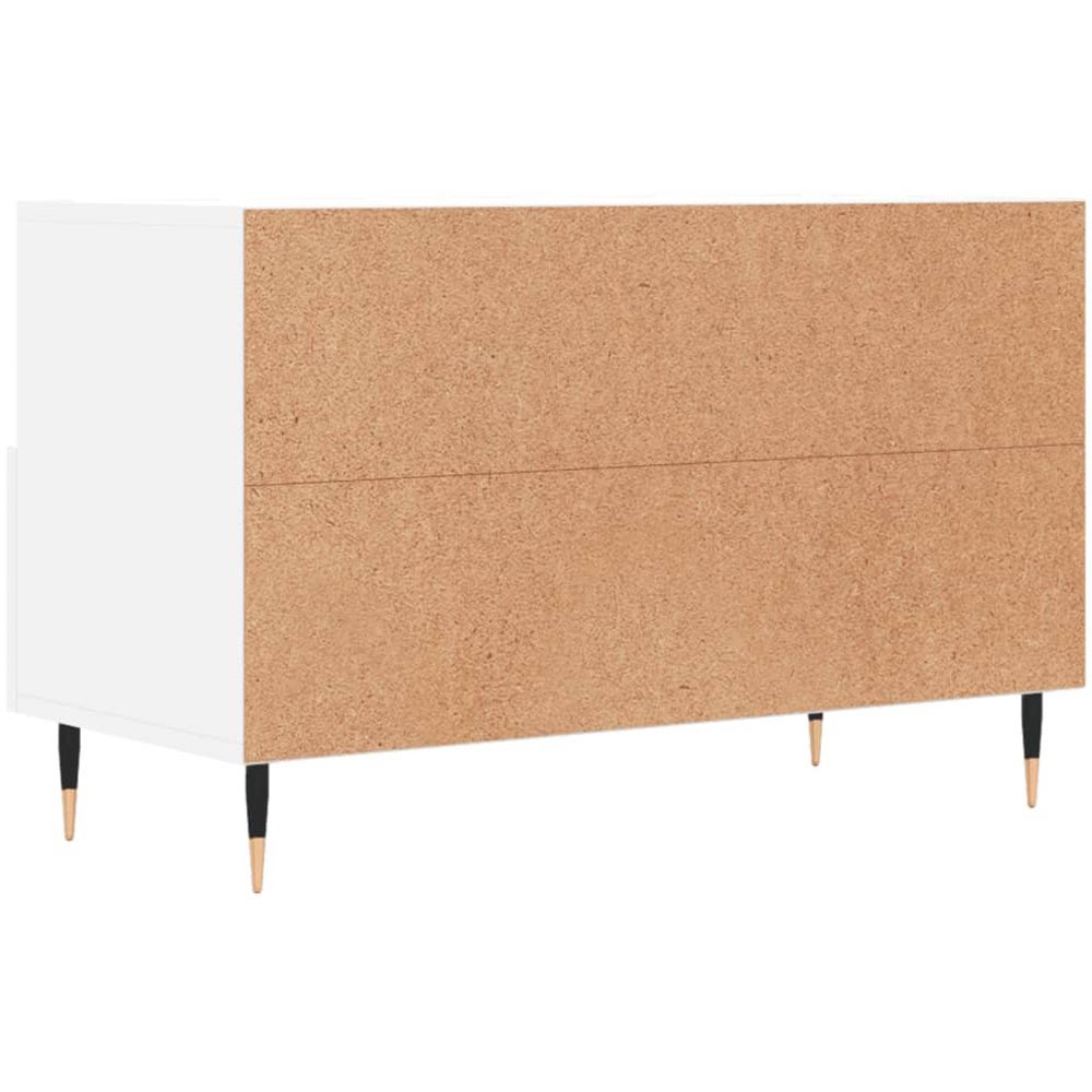 vidaXL 2 Drawer 2 Shelf White Wooden TV Cabinet Image 6