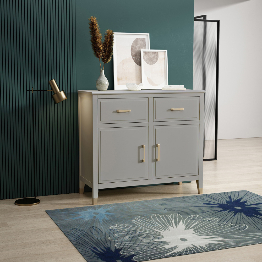 Palazzi 2 Doors 2 Drawers Grey Sideboard Image 8