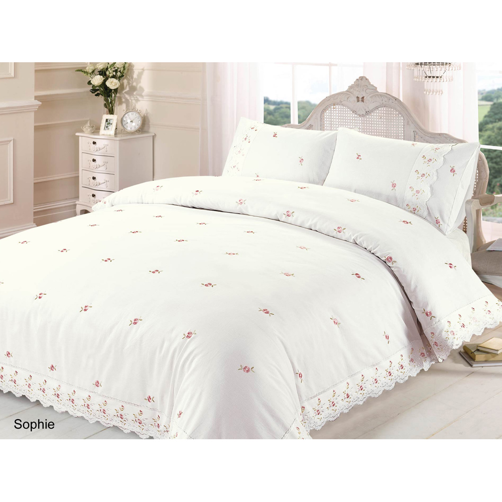 Rapport Home Sophie Super King Size Cream Duvet Set Image 2