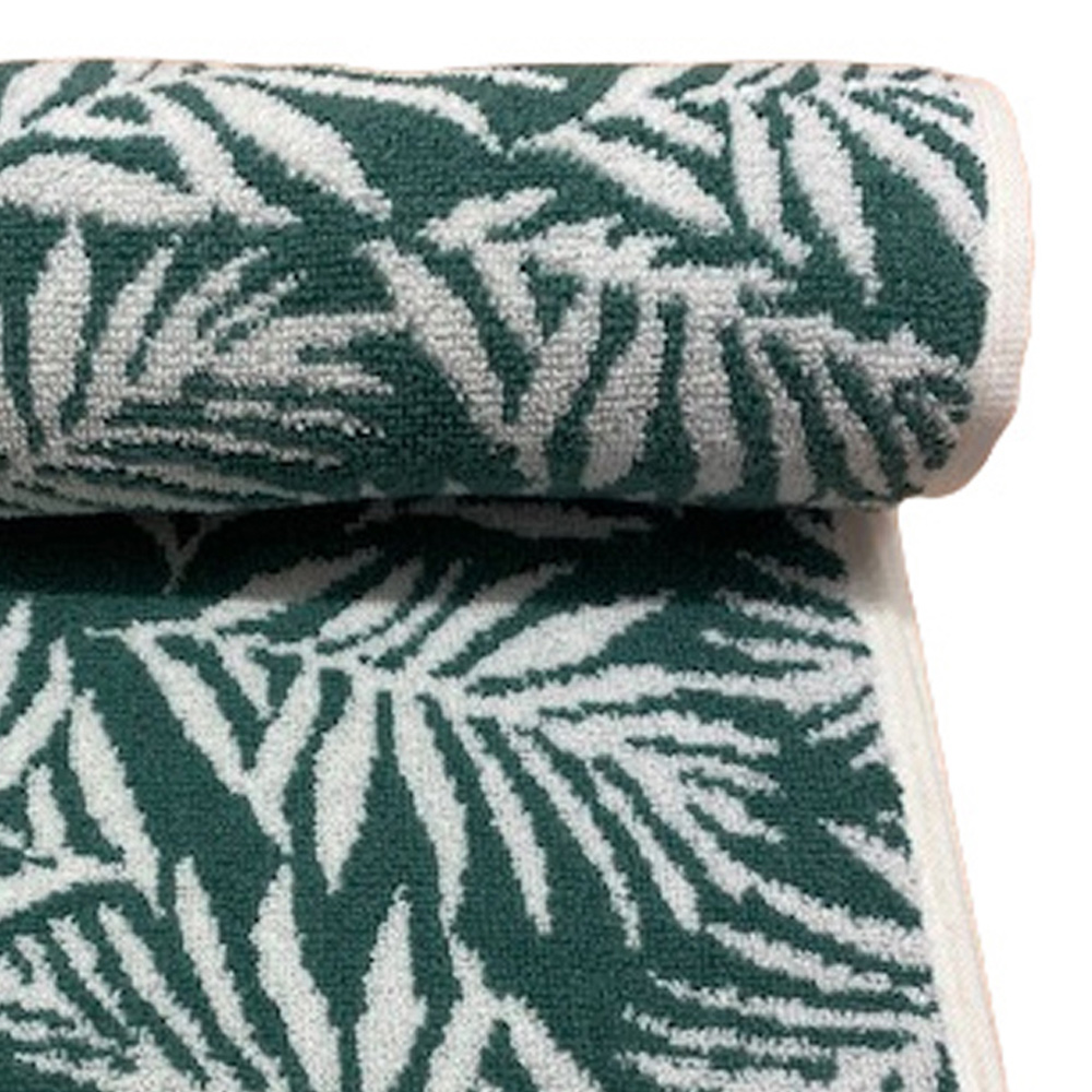 Bellissimo Botanical Turkish Cotton Green Bath Towel Image 2