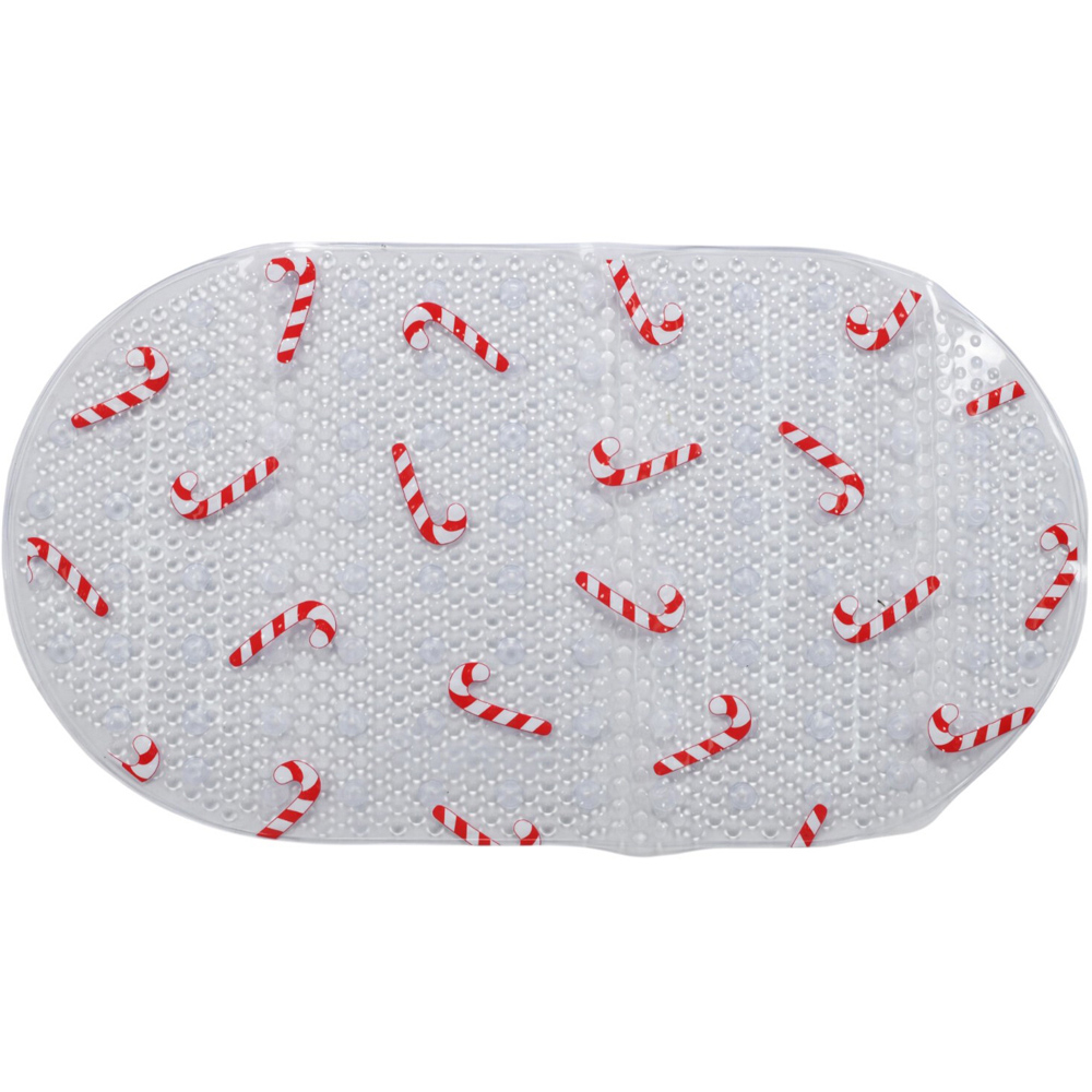 Candy Cane Printed Bath Mat Image 1
