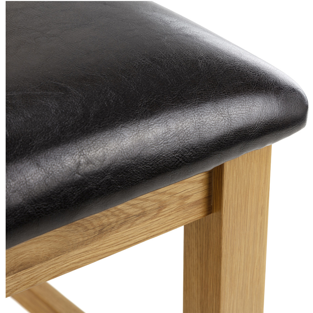 Julian Bowen Astoria Set of 2 Brown and Oak Dining Chair Image 7