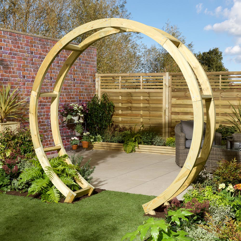 Rowlinson Infinity 7 x 1.4ft Natural Wooden Garden Arch Image 5