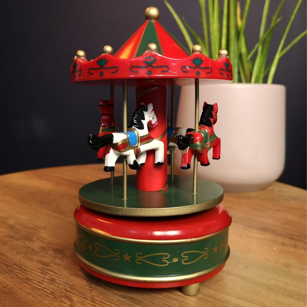 Samuel Alexander Wind Up Musical Carousel Christmas Decoration 18cm Image 8