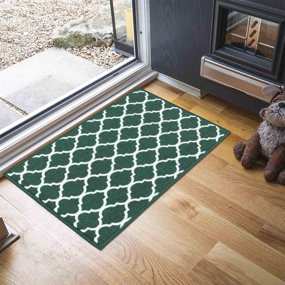 Desire Rugs Havana Emerald Trellis Anti Slip Door Mat 220 x 160cm Image 2