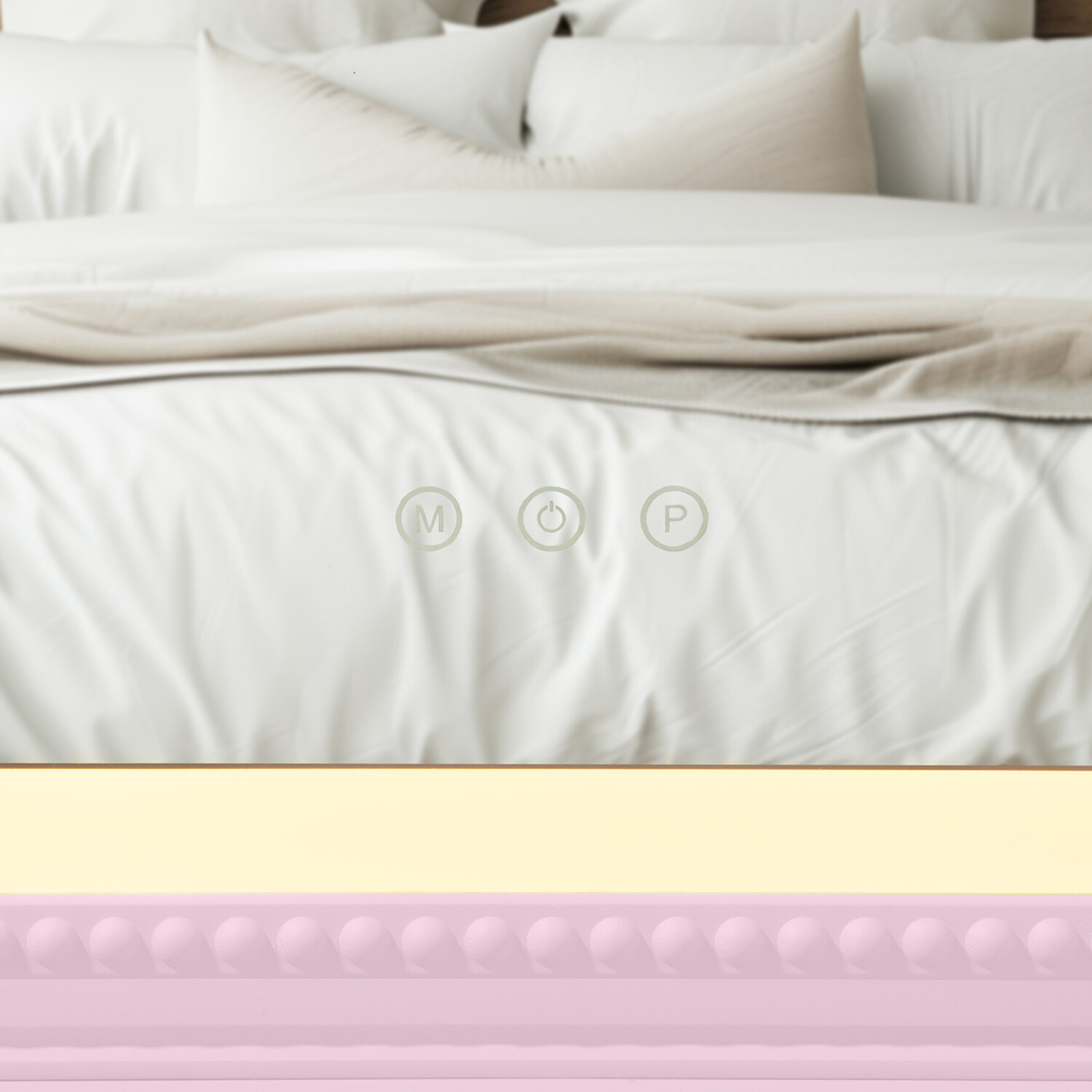 Bobble Arch LED Vanity Mirror Light Pink Image 4