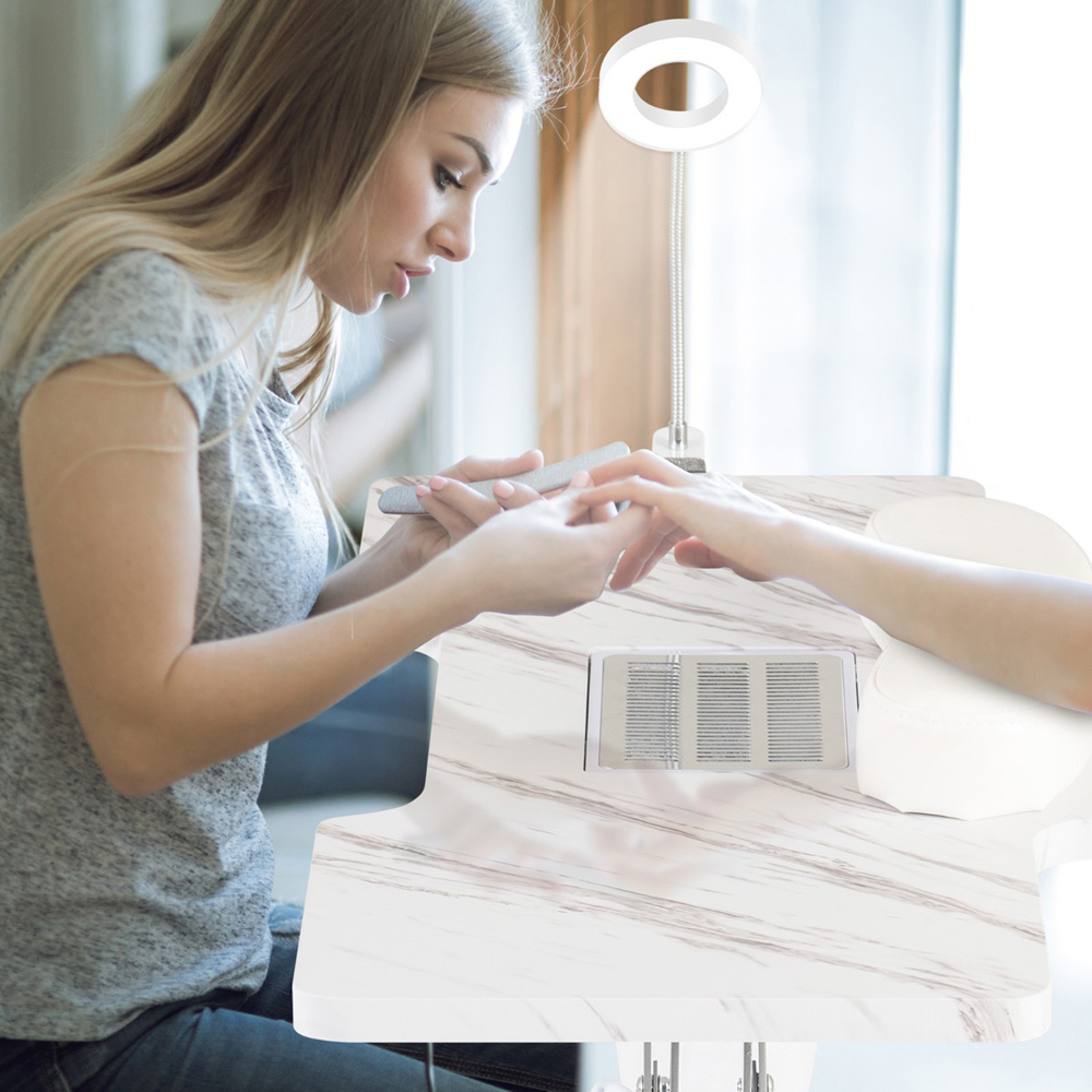 Costway Manicure Folding Nail Table with Electric Dust Collector Image 5