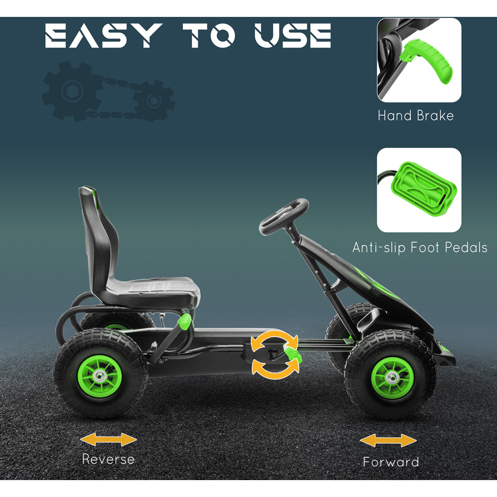 Tommy Toys Kids Pedal Go Kart with Adjustable Seat Green Image 5