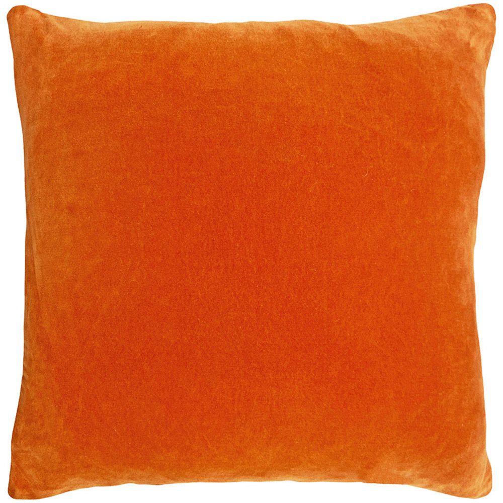 furn. Mangata Orange Square Geometric Pleat Cushion Image 2