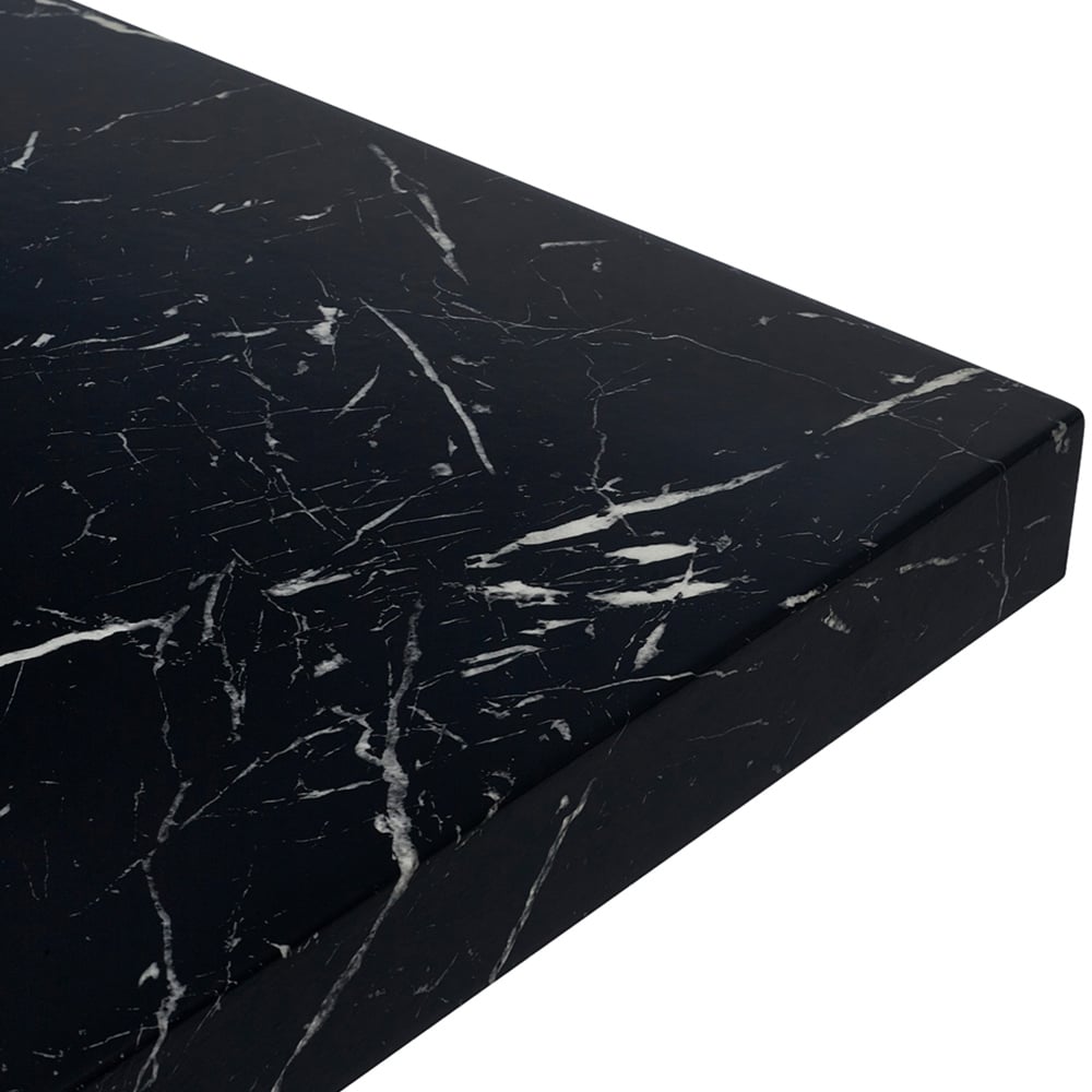 Julian Bowen Rome 6 Seater Marble Effect Dining Table Black Image 5