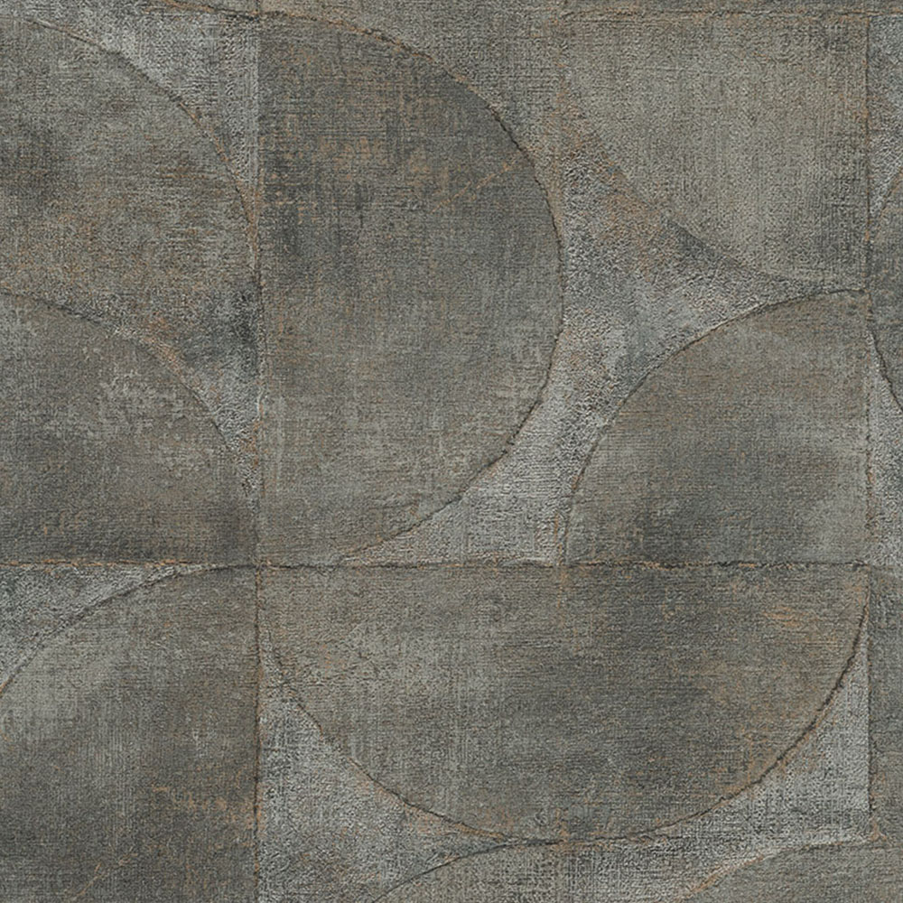 Galerie Perfecto 2 Rustic Circle Grey Wallpaper Image 1