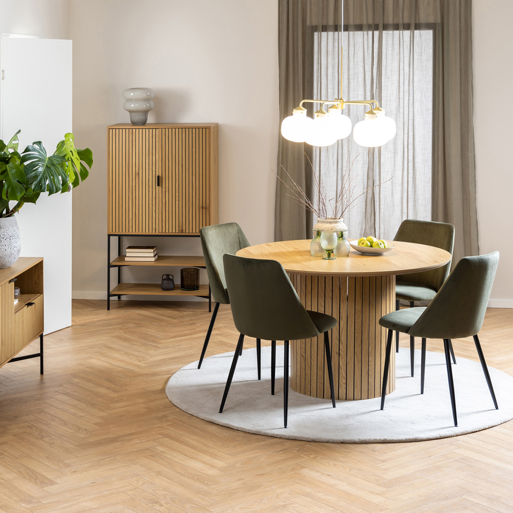 Florence Ines Set of 4 Olive Green Dining Chair Image 8