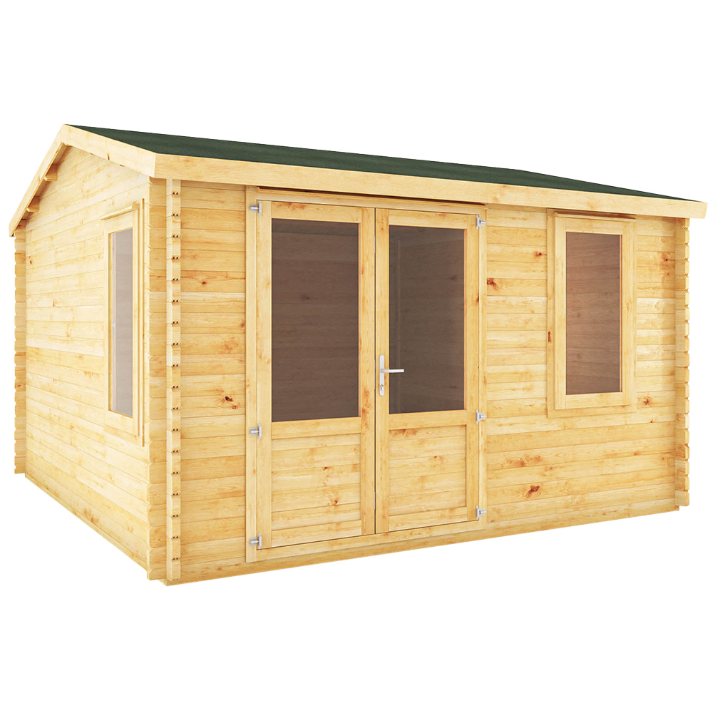 Mercia 13.1 x 13.1ft Home Office Log Cabin Image 1