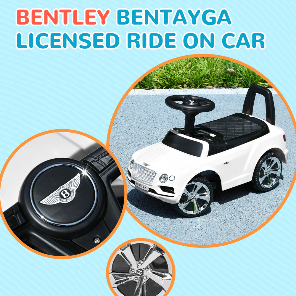 Tommy Toys Kids White Foot to Floor Bentley Licensed Ride On Car Image 4